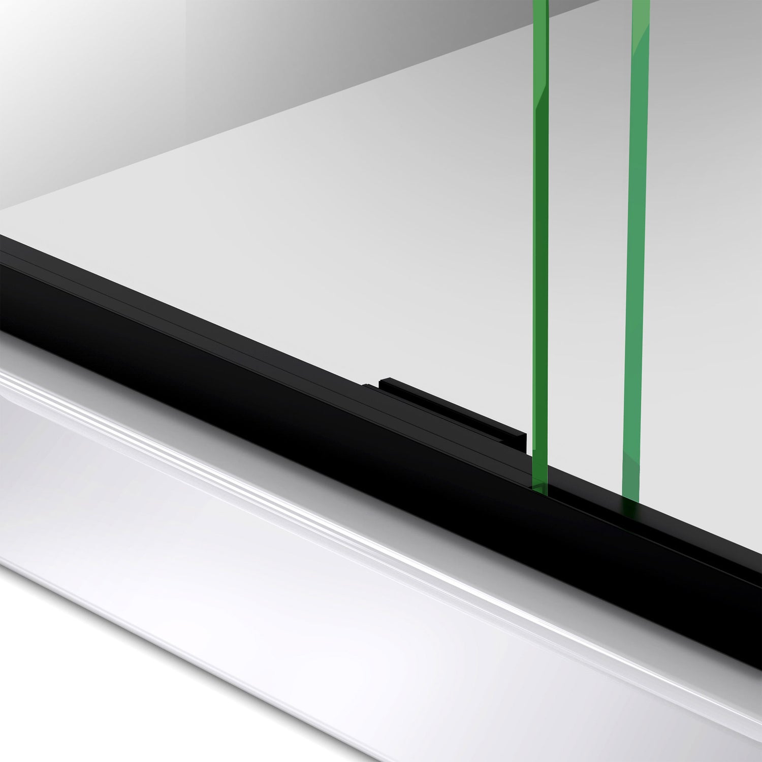 DreamLine Crest 58-60 in. W x 76 in. H Clear Glass Frameless Sliding Shower Door in Satin Black