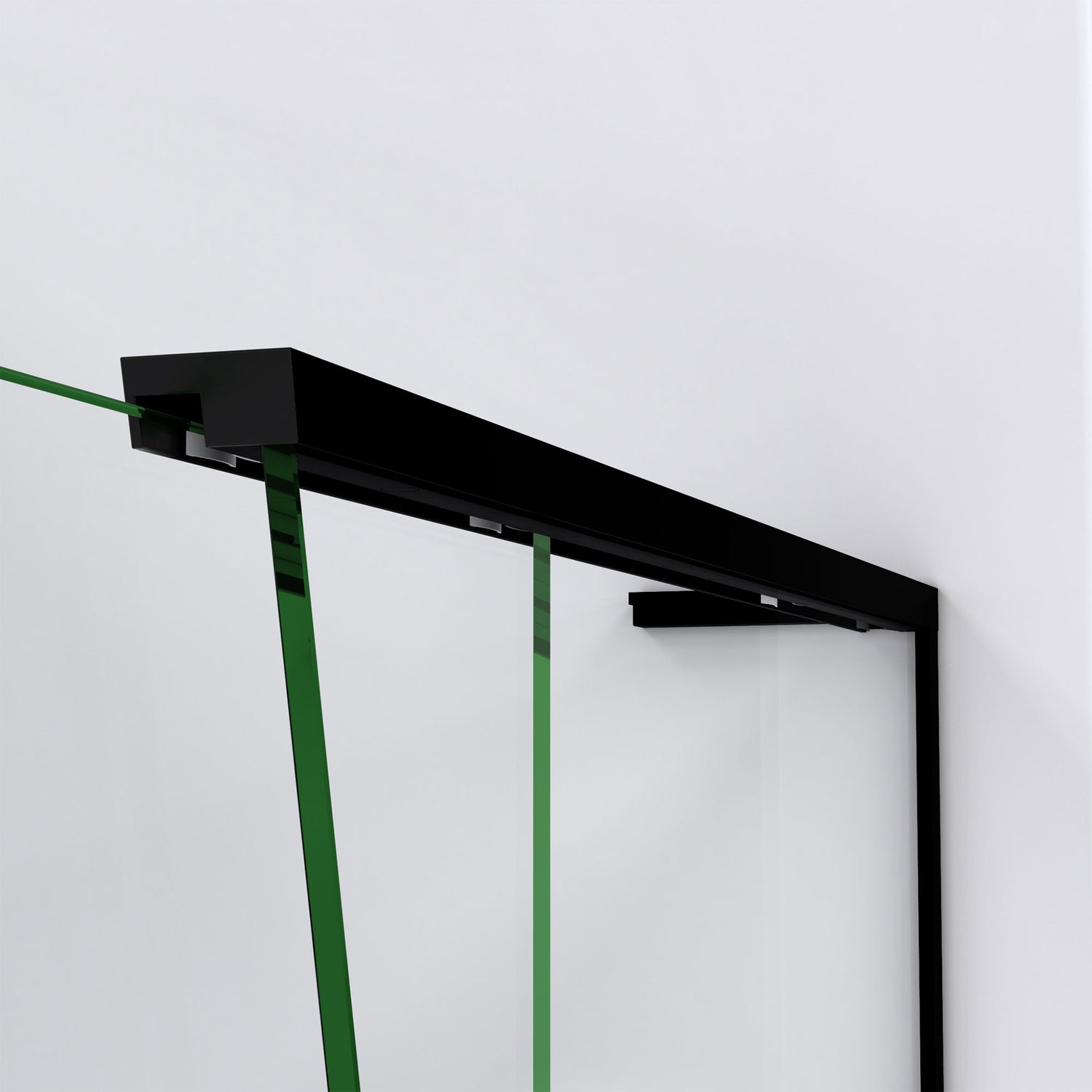 DreamLine Crest 58-60 in. W x 76 in. H Clear Glass Frameless Sliding Shower Door in Satin Black