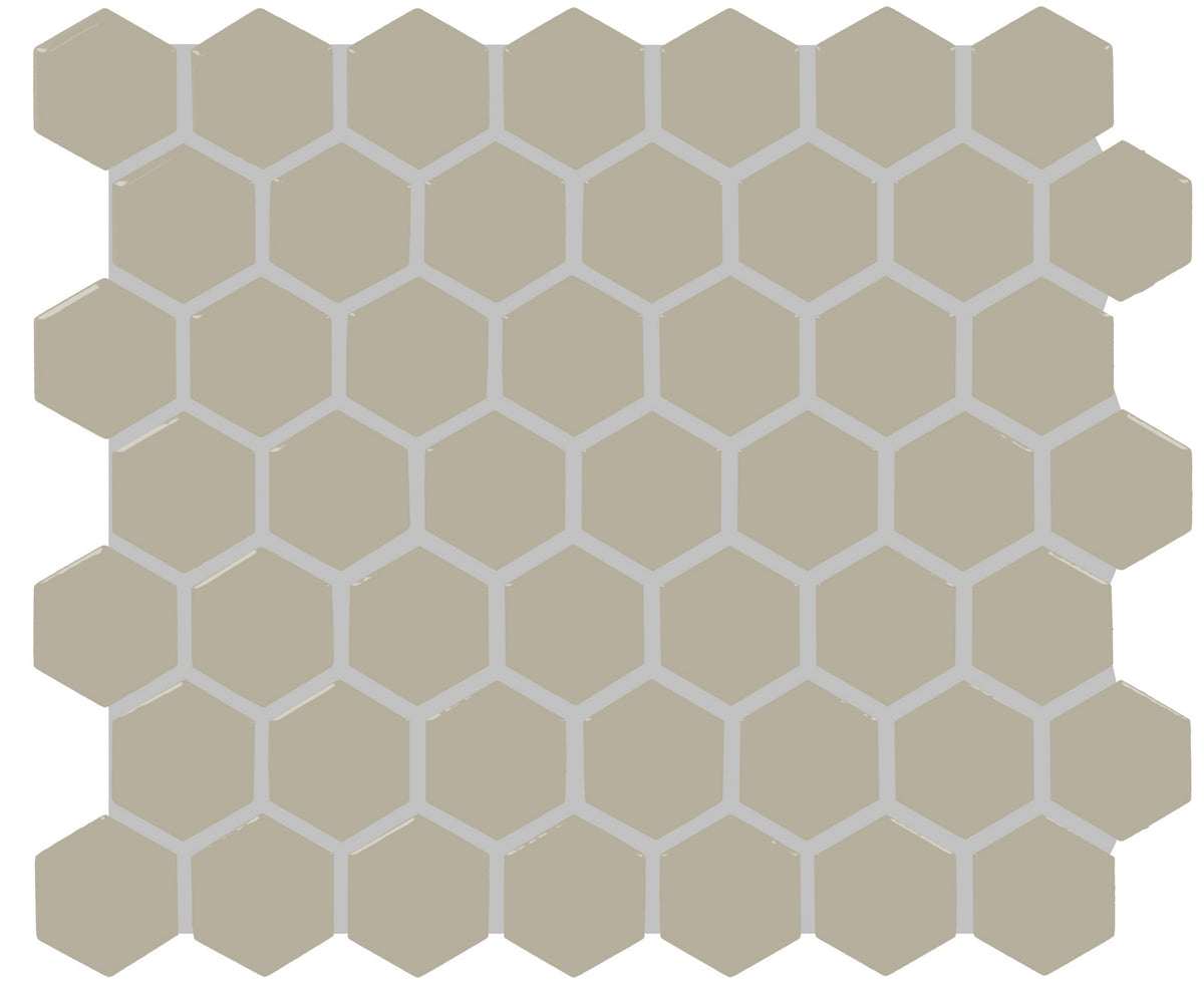 Daltile Color Wheel Mosaic Architectural Gray Hexagon 1.5 Glossy Mosaic Tile