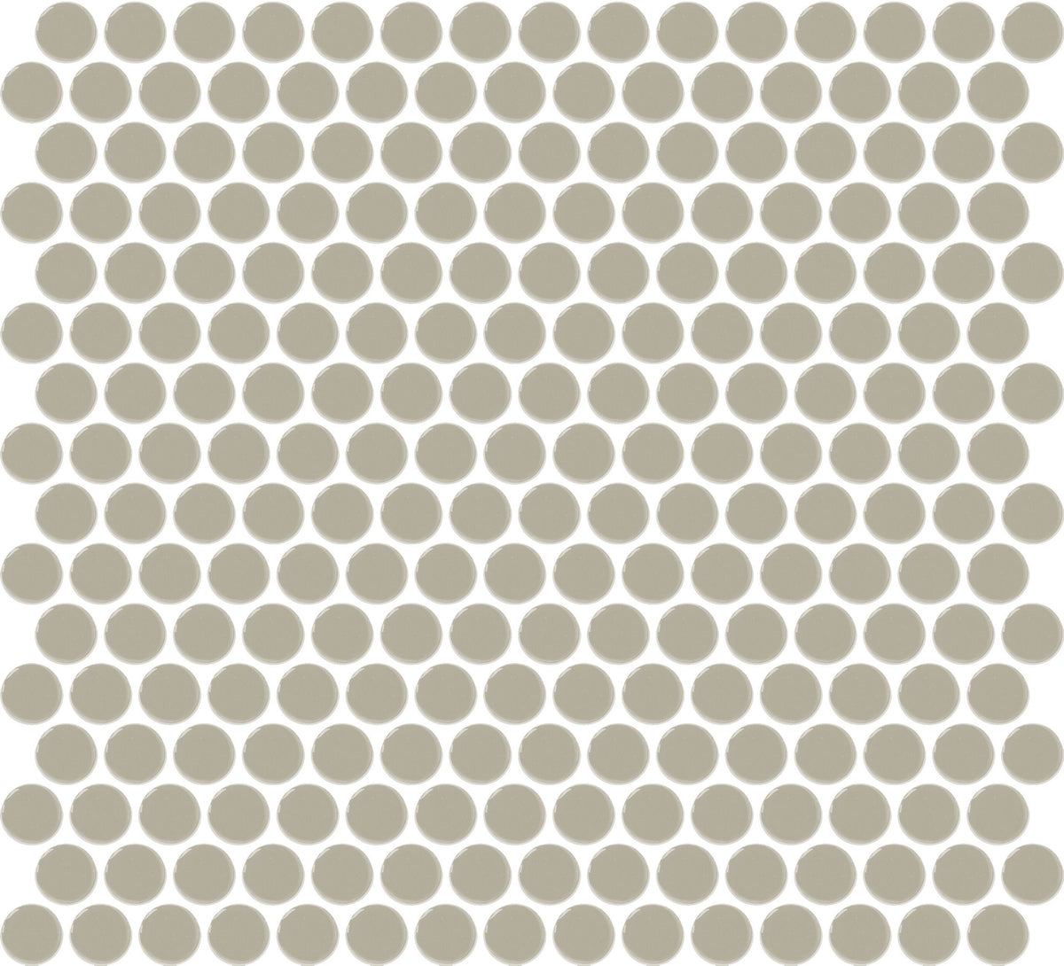 Daltile Color Wheel Mosaic Architectural Gray Penny Rounds Glossy Mosaic Tile