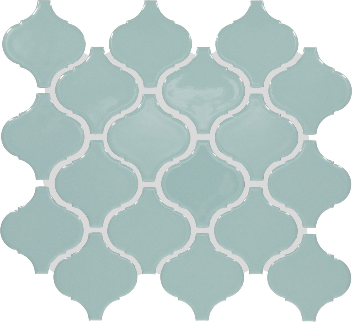Daltile Color Wheel Retro Spa Arabesque 3x3 Glossy Mosaic Tile