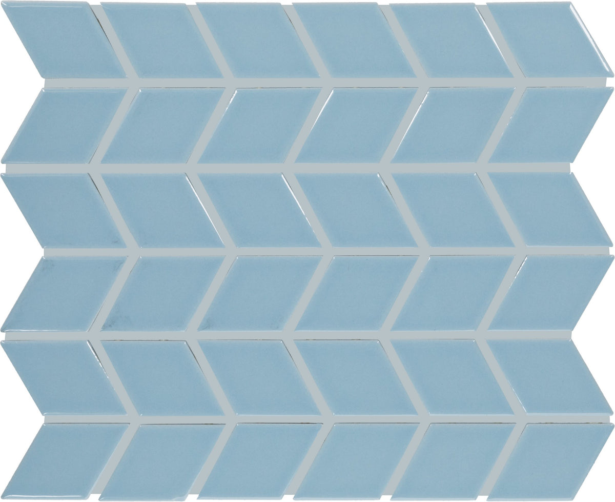 Daltile Color Wheel Retro Waterfall Chevron 2x3 Glossy Mosaic Tile