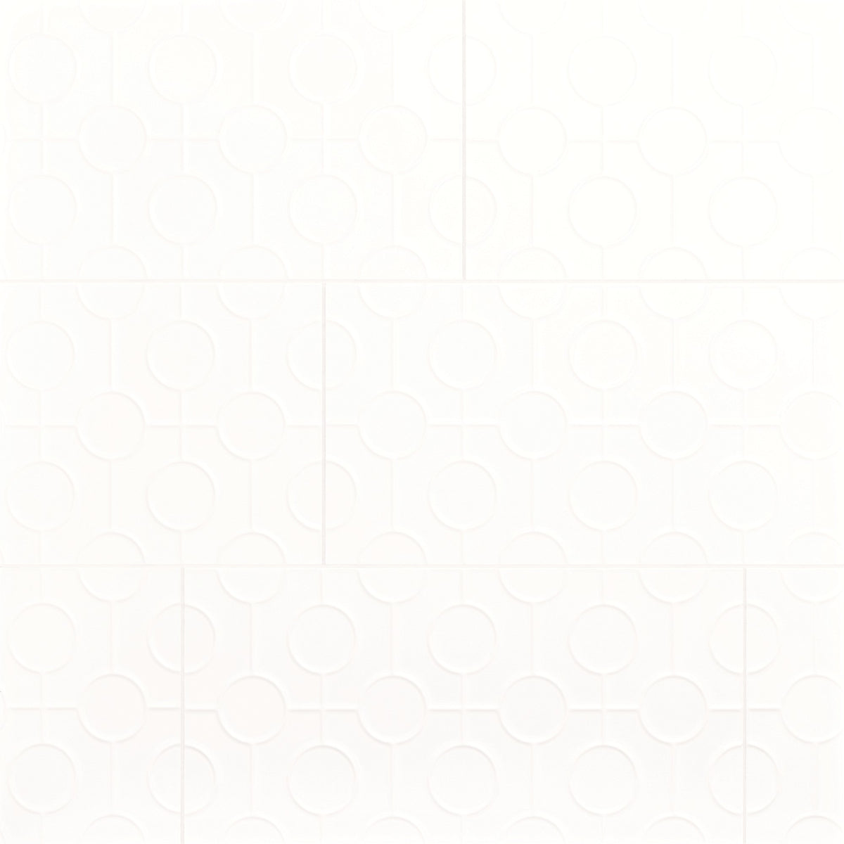 Daltile Luminique Arctic White Rectangle 12x24 Circle Glossy Wall Tile