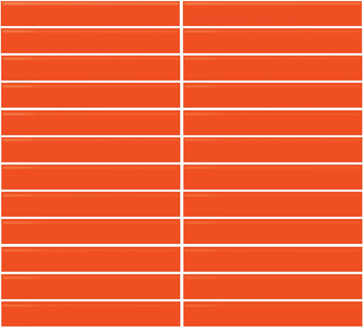 Daltile Color Wheel Mosaic Orange Burst Straight Joint 2x2 Glossy Mosaic Tile