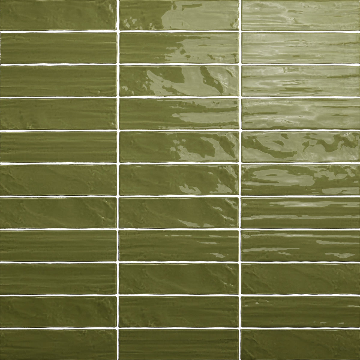 Daltile Artcrafted Fern Rectangle 3x12 Handcrafted Glossy Wall Tile
