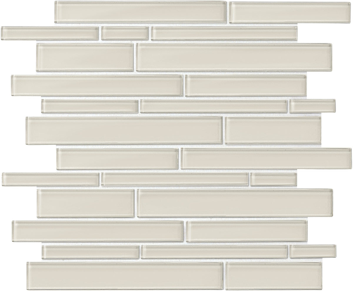 Daltile Amity Taupe Random Linear Glass Mosaic Tile