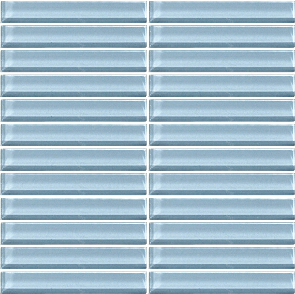 Daltile Color Wave Blue Lagoon Straight Joint 1x1 Glass Mosaic Tile