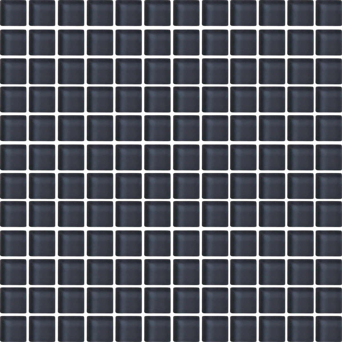 Daltile Color Wave Nine Iron Straight Joint 1x1 Glass Mosaic Tile