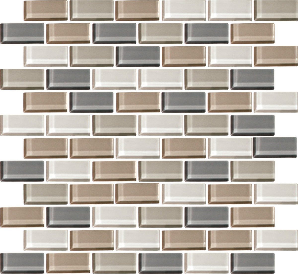 Daltile Color Wave Willow Water Bl Brick Joint 2x1 Glass Mosaic Tile