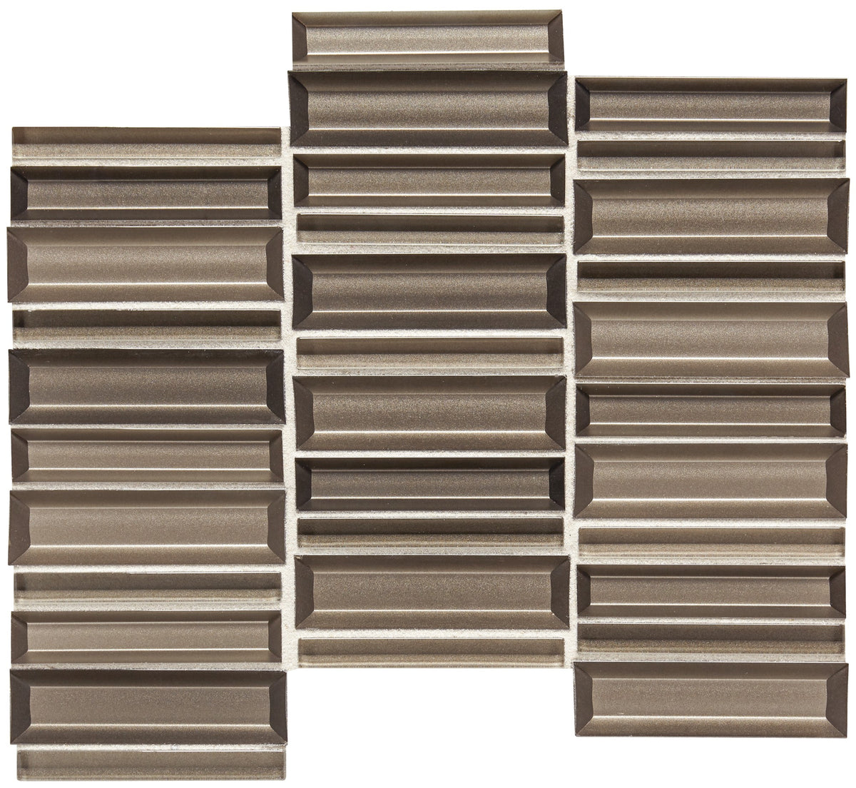 Daltile Cascading Waters Brook Crest Random Straight Stacked 1x4 Glass Mosaic Tile