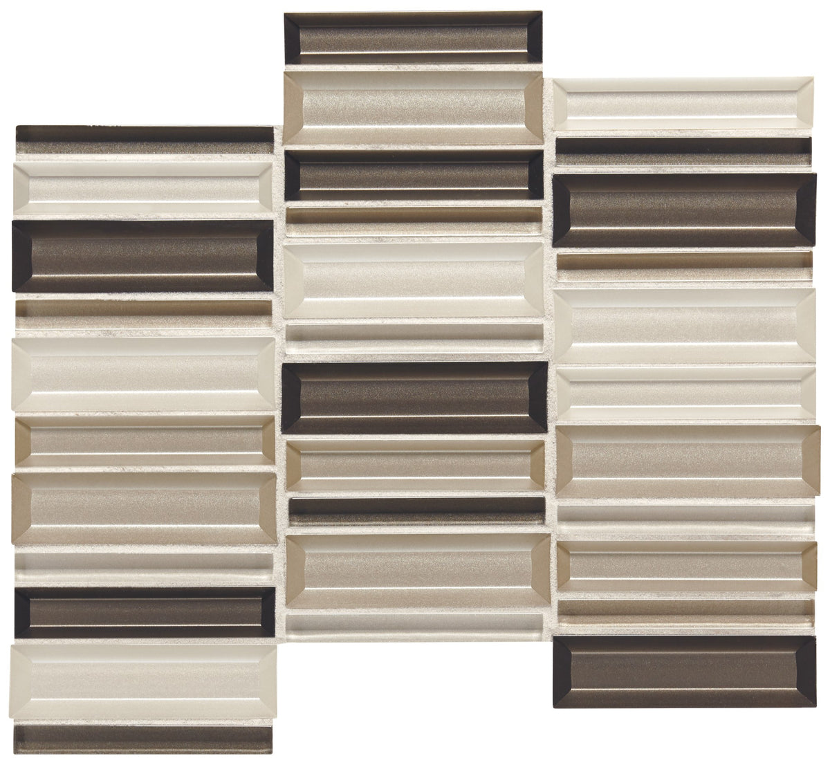 Daltile Cascading Waters Earth Tide Random Straight Stacked 1x4 Glass Mosaic Tile