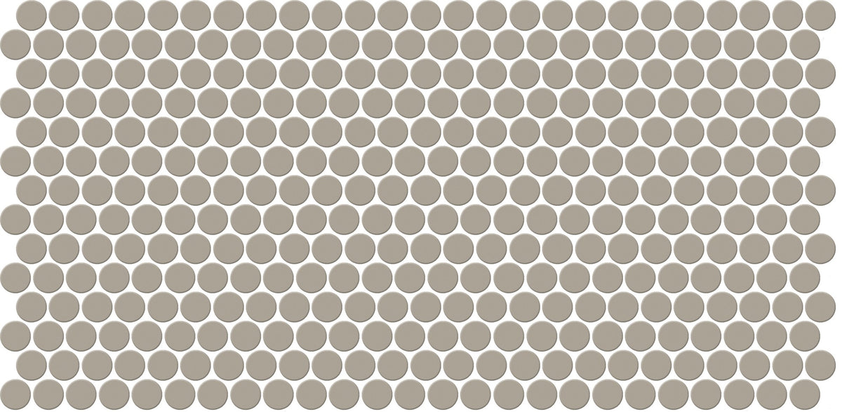 Daltile Keystones Architect Gray Penny Rounds Matte Mosaic Tile