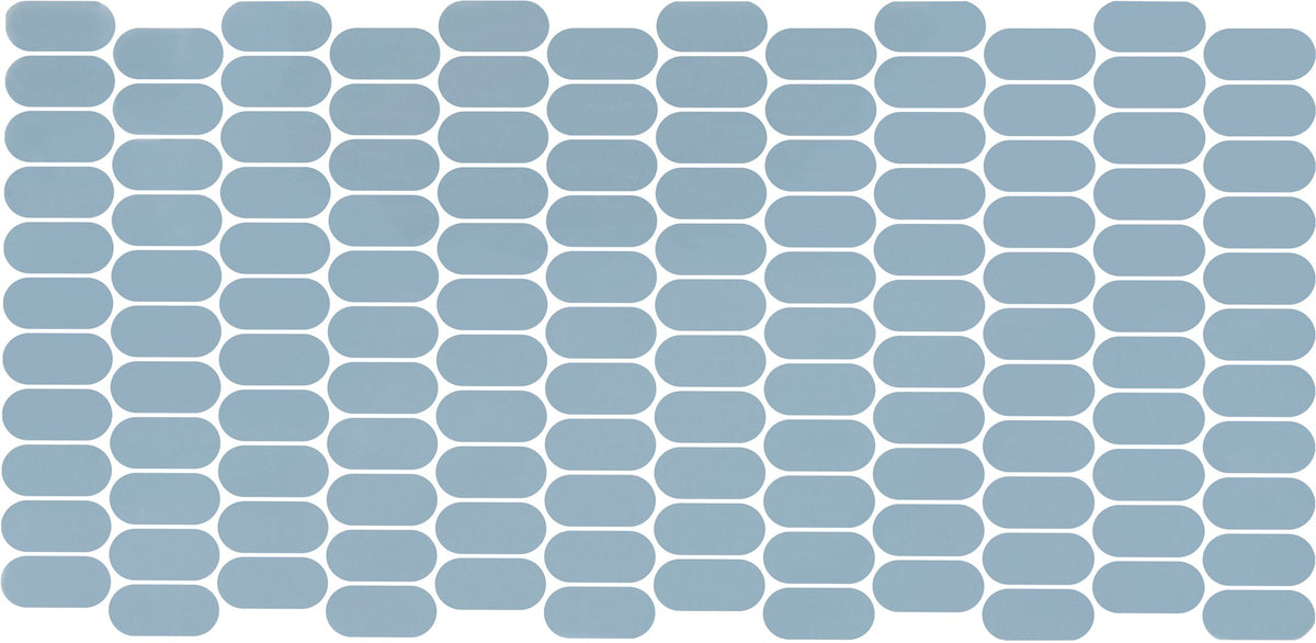 Daltile Keystones Waterfall Oval Straight Joint 2x1 Matte Mosaic Tile