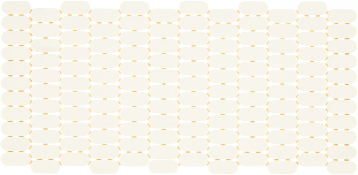 Daltile Keystones Arctic White Oval Straight Joint 2x1 Matte Mosaic Tile