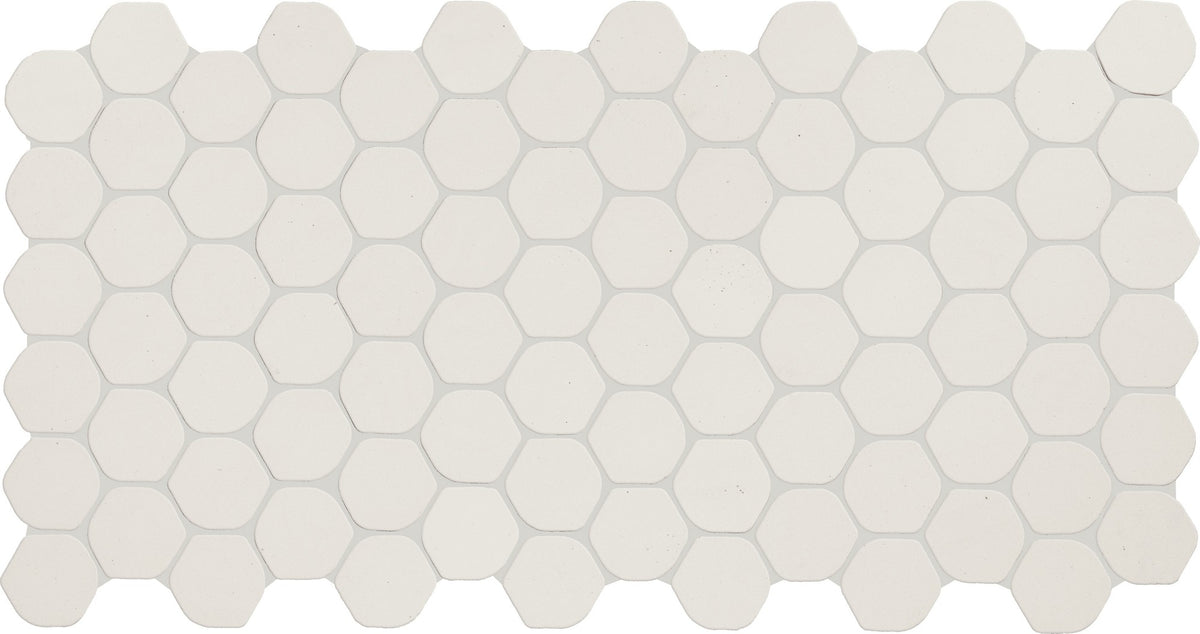 Daltile Keystones Arctic White Organic Hexagon 2 Matte Mosaic Tile