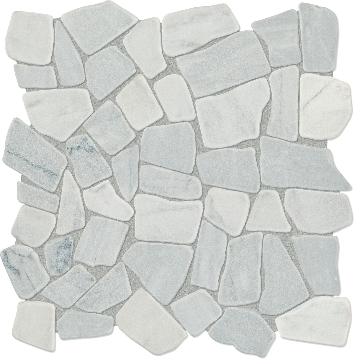 Daltile Raine Cirrus Storm River Pebble Irregular Shape Tumbled Tumbled Mosaic Natural Stone Tile