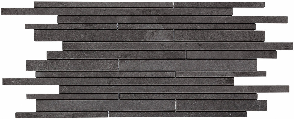 Daltile Delegate Dark Grey Random Linear Matte Mosaic Tile