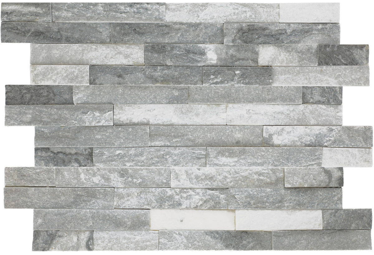 American Olean Stacked Stone Mountain Glacier Stacked 6x24 Natural Cleft Stone Tile