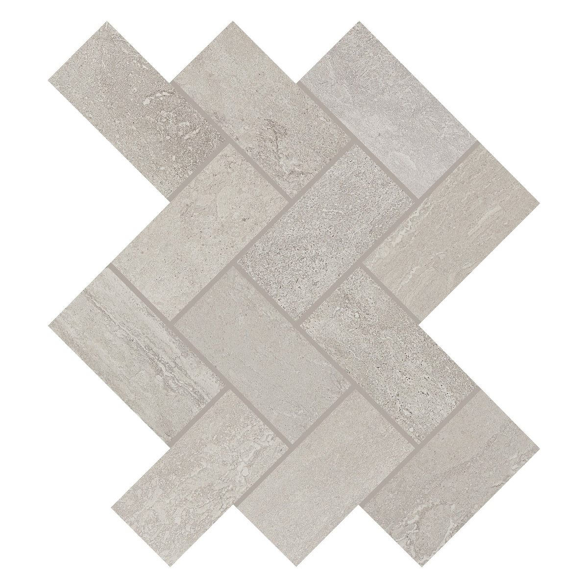 Daltile Advantage Trumpet Grey Herringbone 2x4 Matte Mosaic Tile