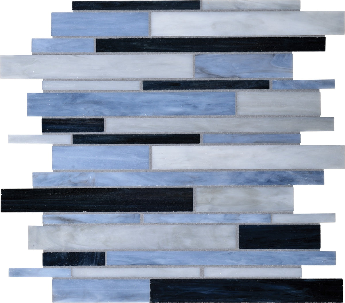 Daltile Serenade Motor City Random Interlocking Glass Mosaic Tile