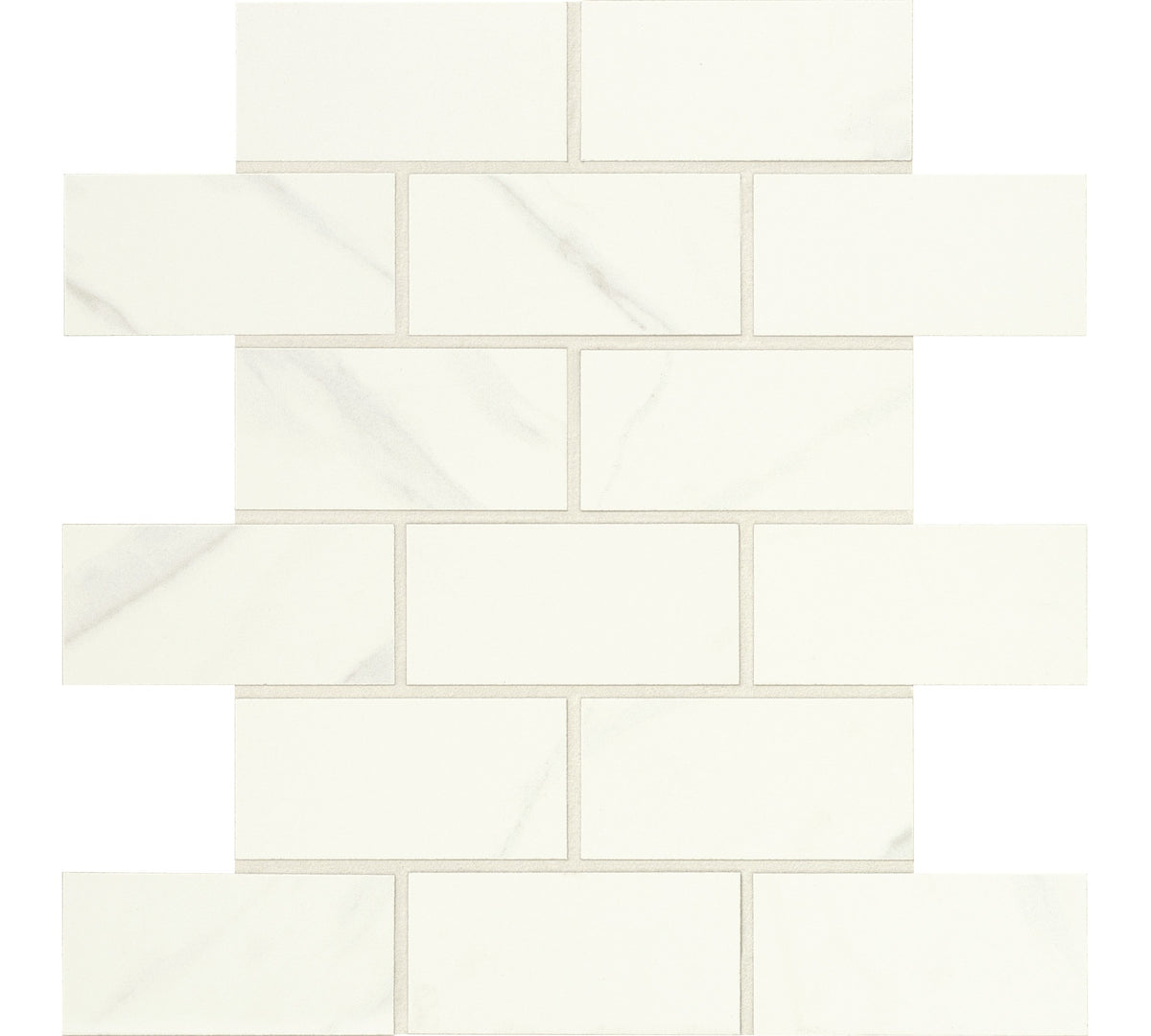 Daltile Florentine Carrara Brick Joint 2x4 Matte Mosaic Tile