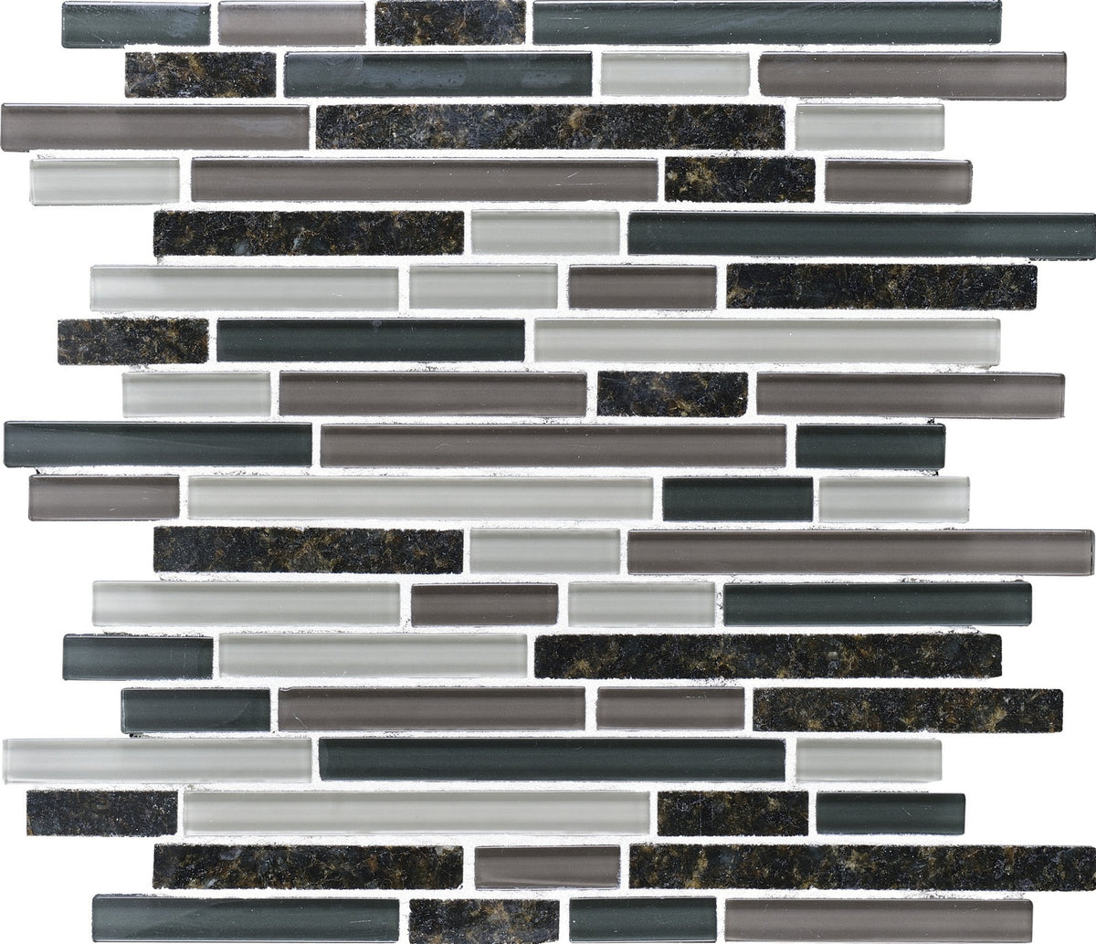 Daltile Granite Radiance Ubatuba Blend Random Linear 5/8 Mixed Mosaic Tile