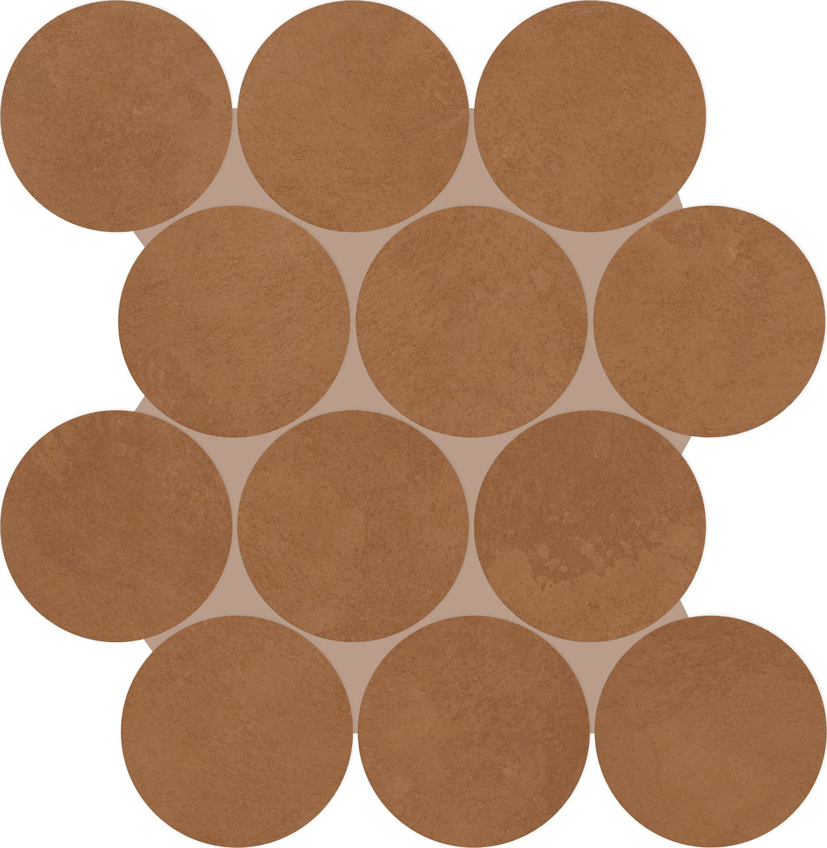 Daltile Indoterra Brick Circle 4 Stepwise Matte Mosaic Tile
