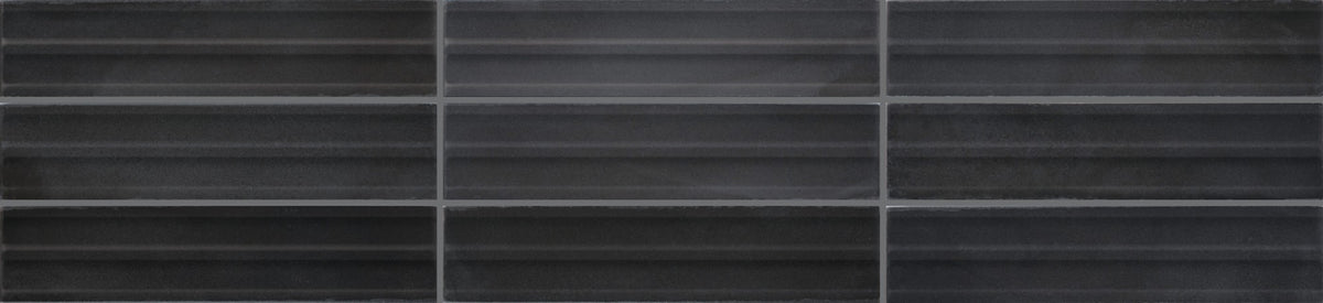 Daltile Indoterra Volcanic Ash Rectangle 2x9 Reverse Fluted Matte Floor Tile