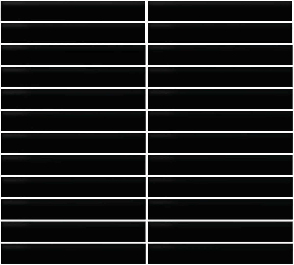 Daltile Color Wheel Mosaic Matte Black Straight Joint 2x2 Matte Mosaic Tile
