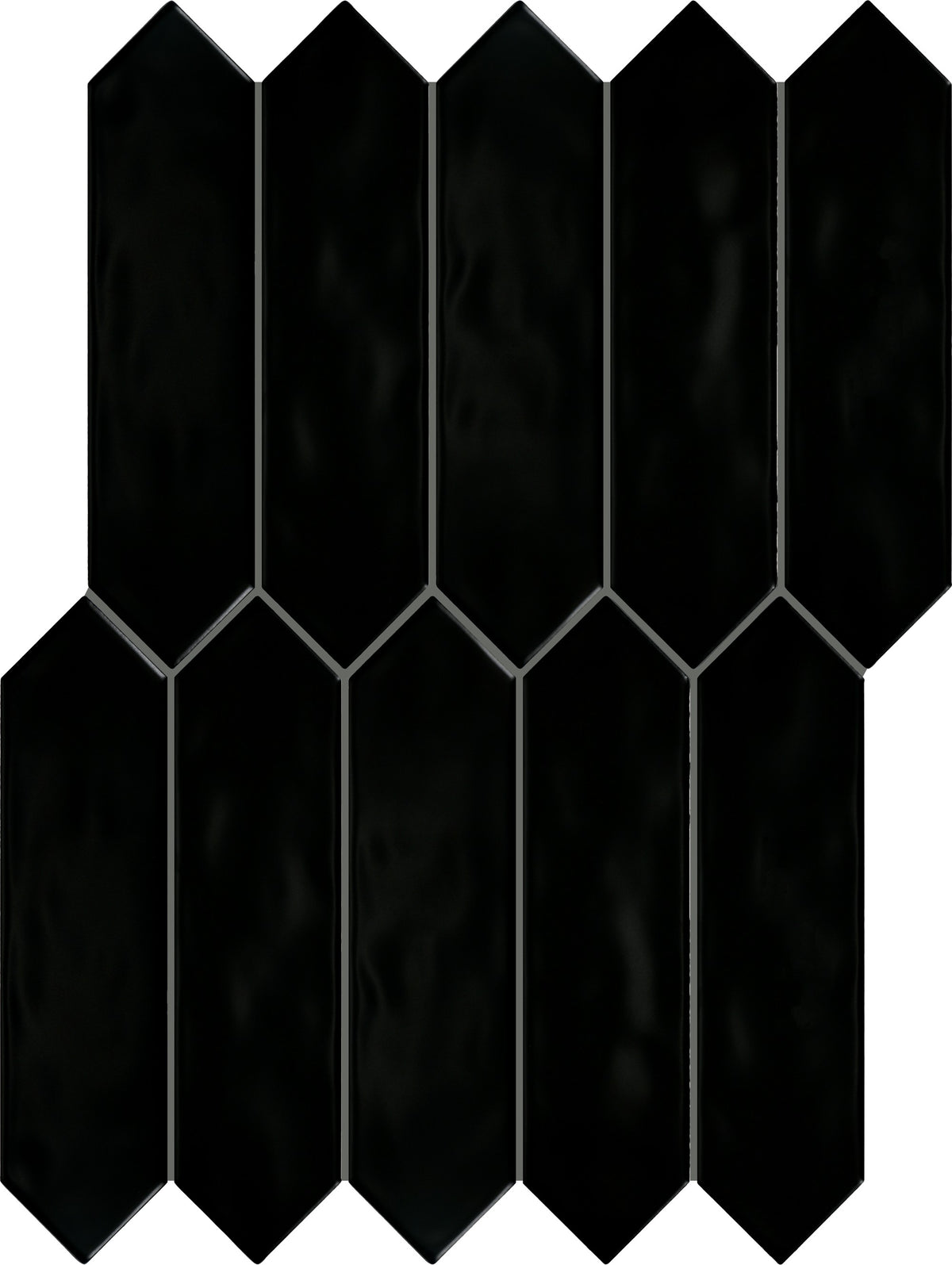 Daltile Stagecraft Matte Black Picket 3x12 Undulated Matte Wall Tile
