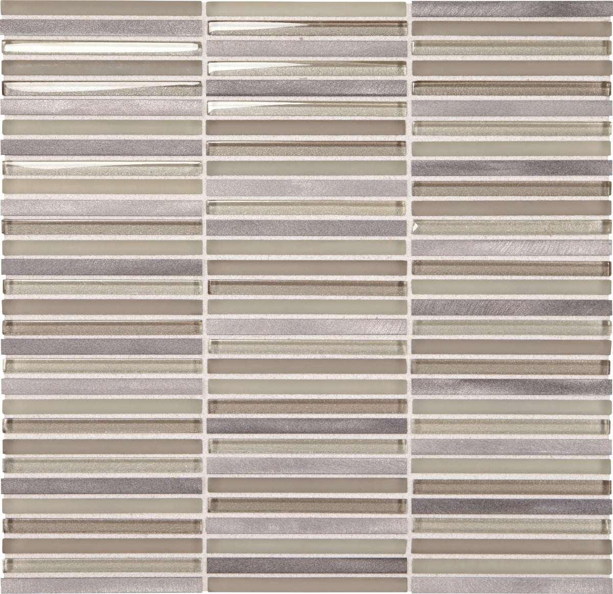 Daltile Lucent Skies Nightfall Luster Stacked 3/8x4 Satin Mosaic Tile