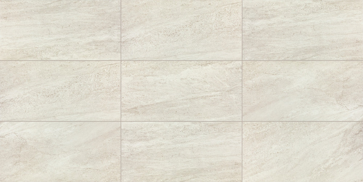Daltile Advantage Washed White Rectangle 12x24 Matte Floor Tile