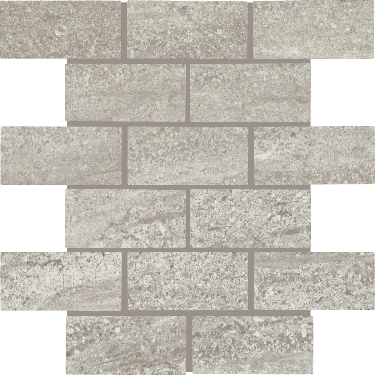 Daltile Advantage Aged Grey Brick Joint 2x4 Matte Mosaic Tile