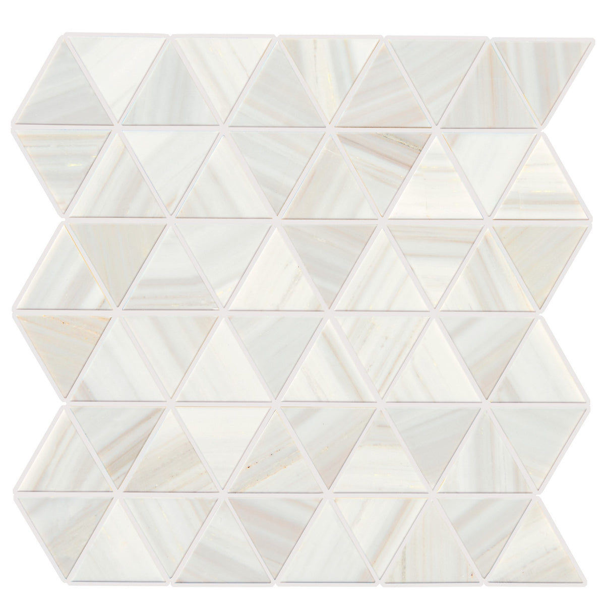 Daltile Pietra Divina Calacatta Dolomiti Triangle 2 Straight Edge Mixed Mosaic Natural Stone Tile