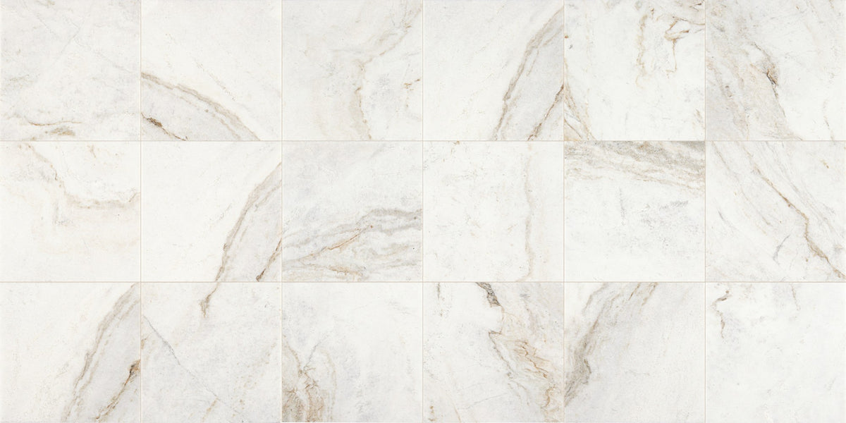 Daltile Marble Daphne White Square 18x18 Polished Stone Tile