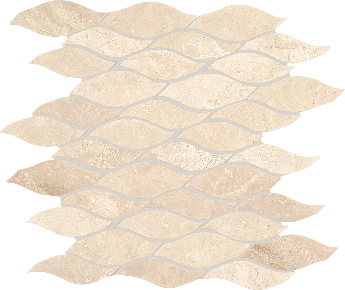 Daltile Marble Meili Sand Wave Straight Edge Polished Mosaic Natural Stone Tile