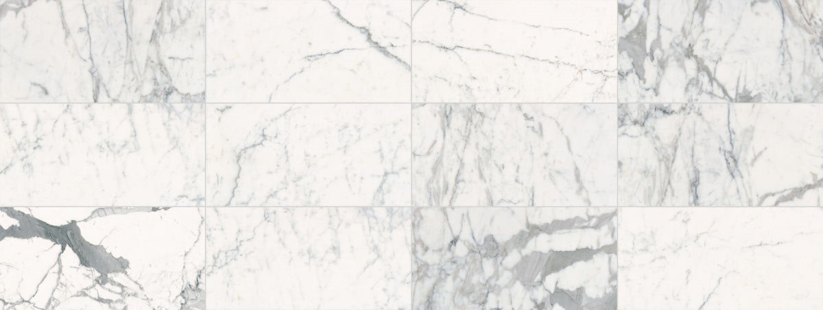 Daltile Marble Statuario Rectangle 12x24 Polished Stone Tile