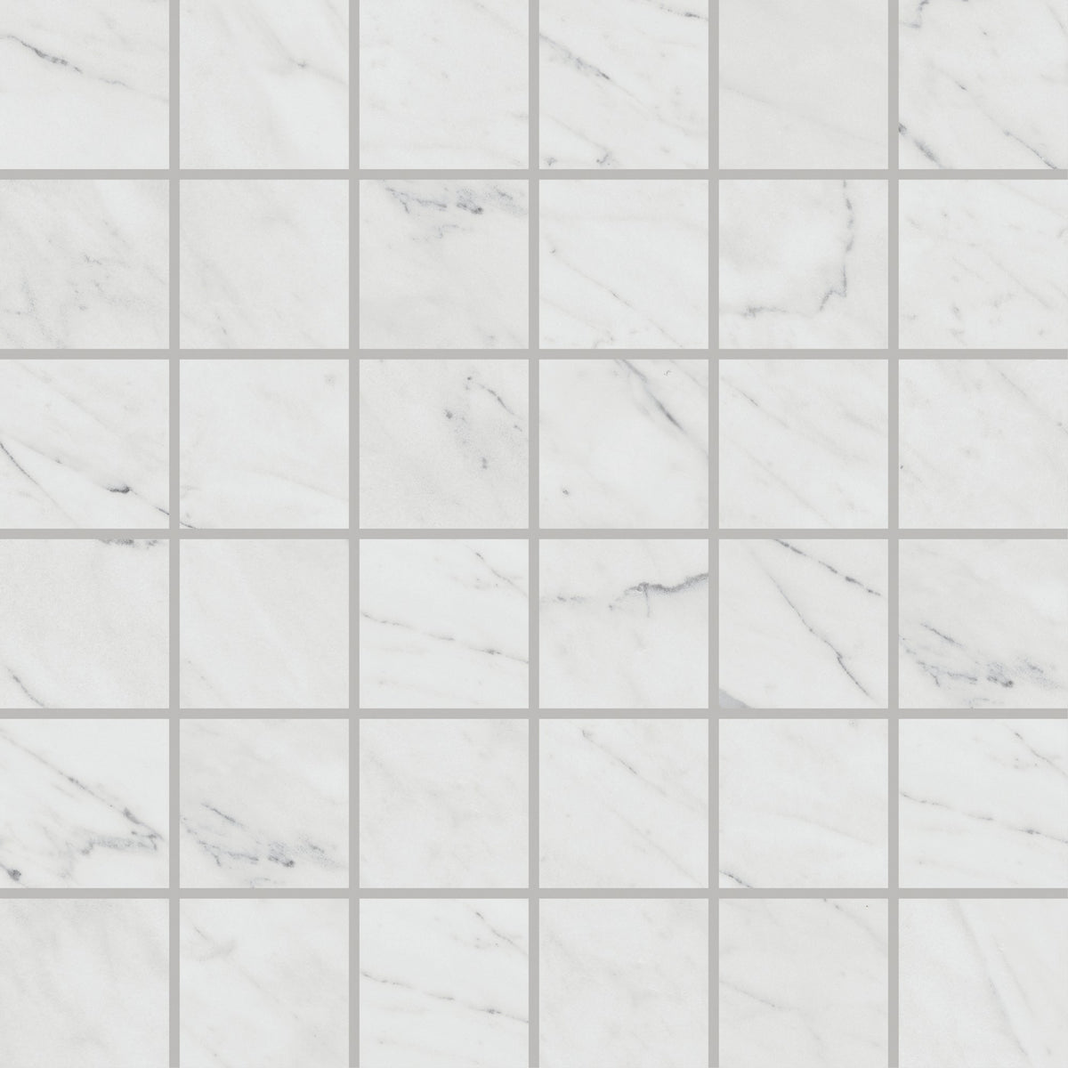 Daltile Marble Attache Lavish Diamond Carrara Straight Joint 2x2 Matte Mosaic Tile