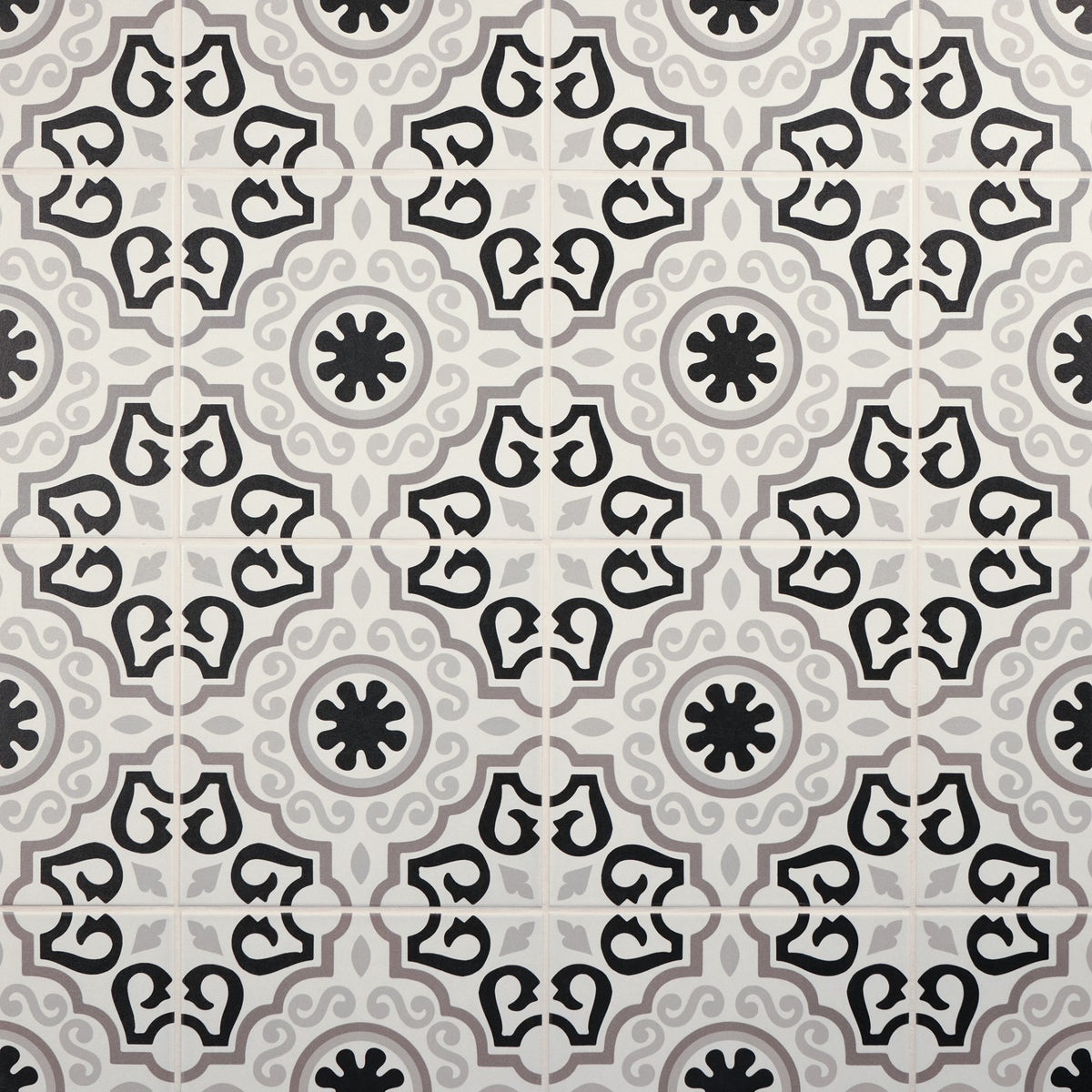 Daltile Memoir Crystal Black Square 12x12 Matte Floor Tile