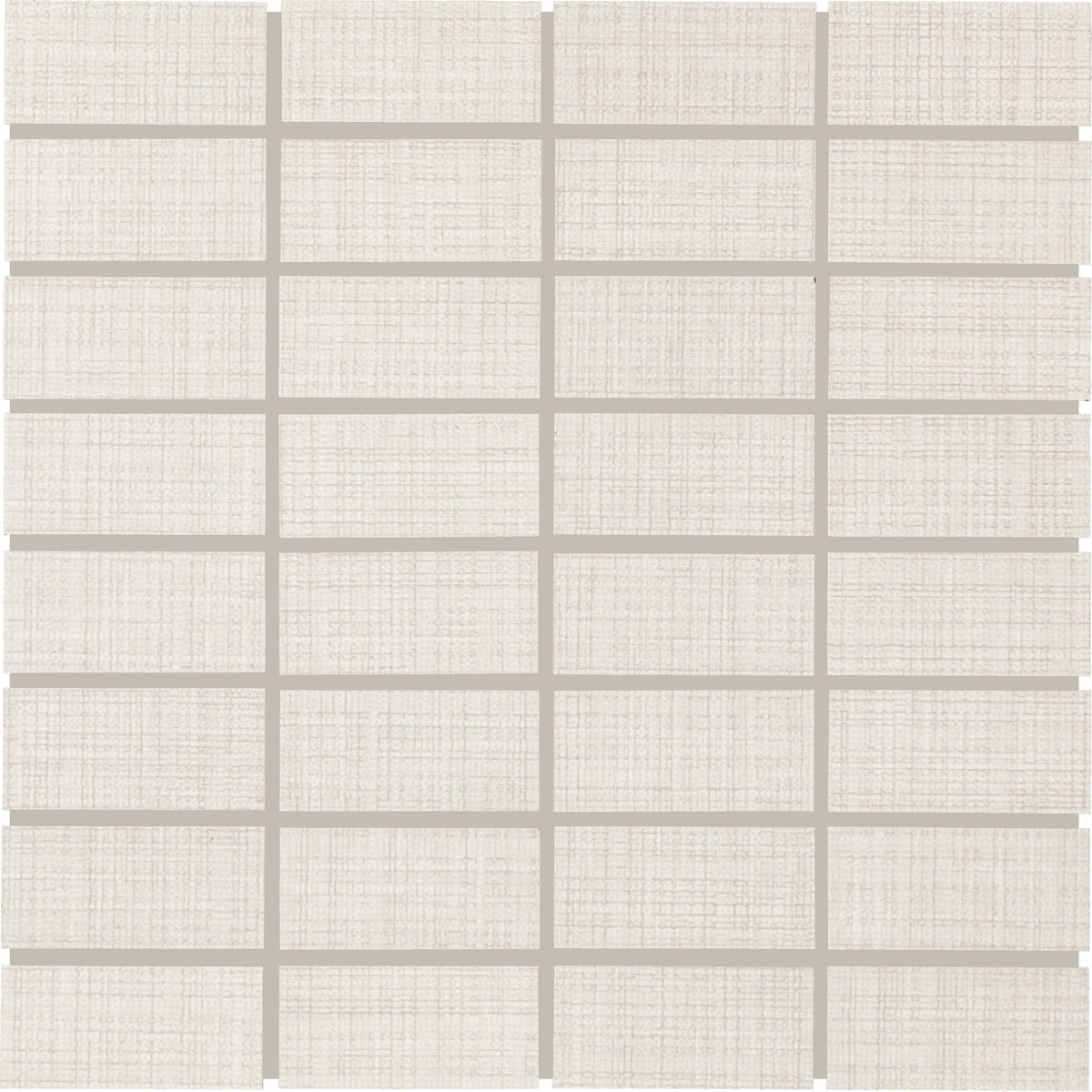 Daltile Fabric Art Modern Textile White Straight Joint 1x3 Matte Mosaic Tile