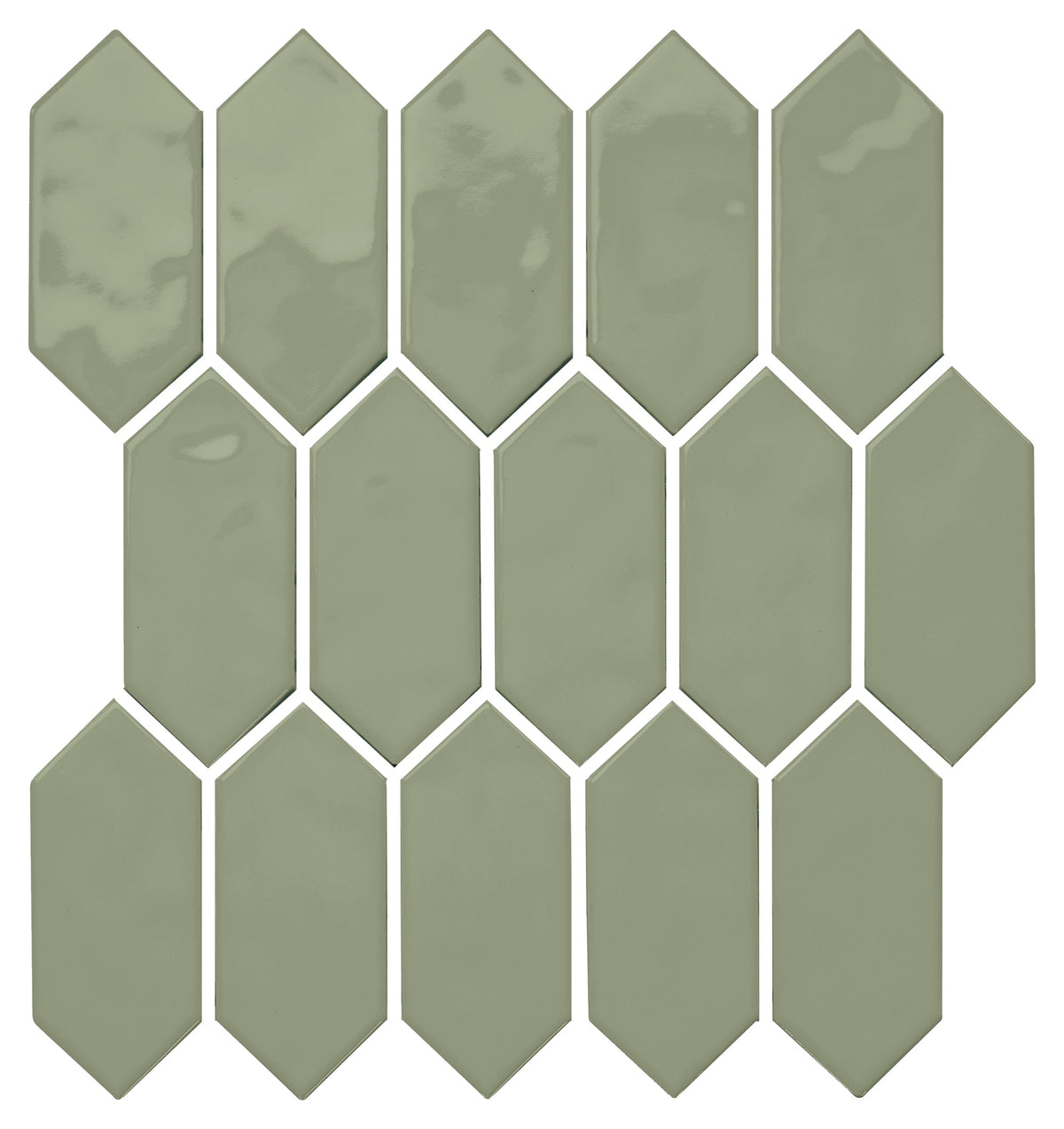 Daltile Mythology Chronos Picket 2x5 Glossy Mosaic Tile