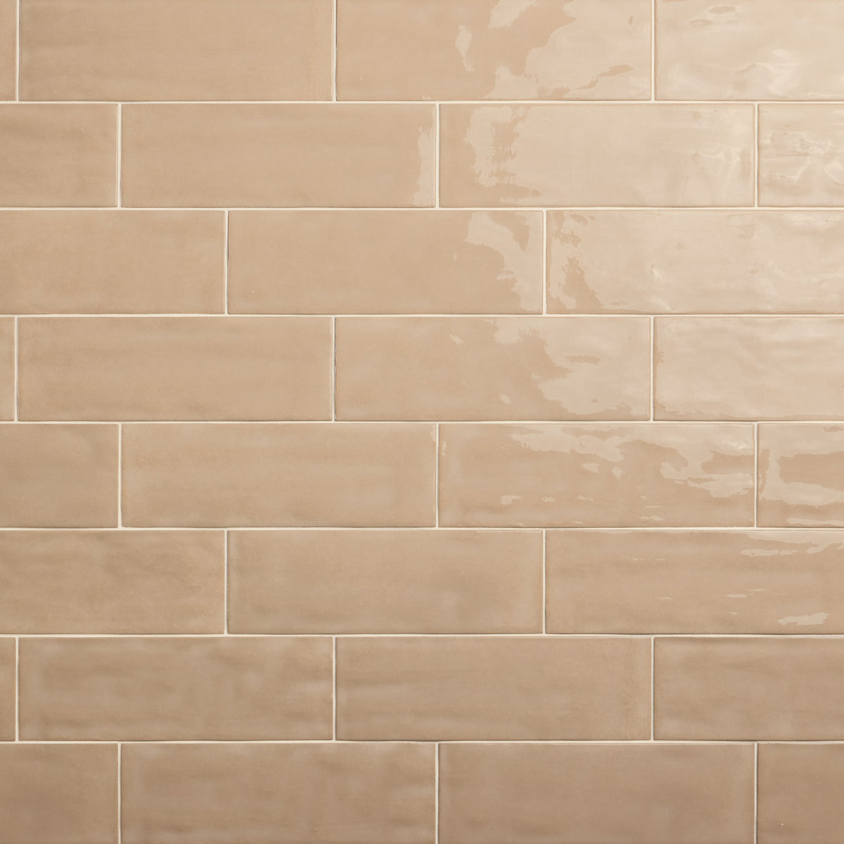 Daltile Nu Bare Caramel Rectangle 4x12 Handcrafted Glossy Wall Tile