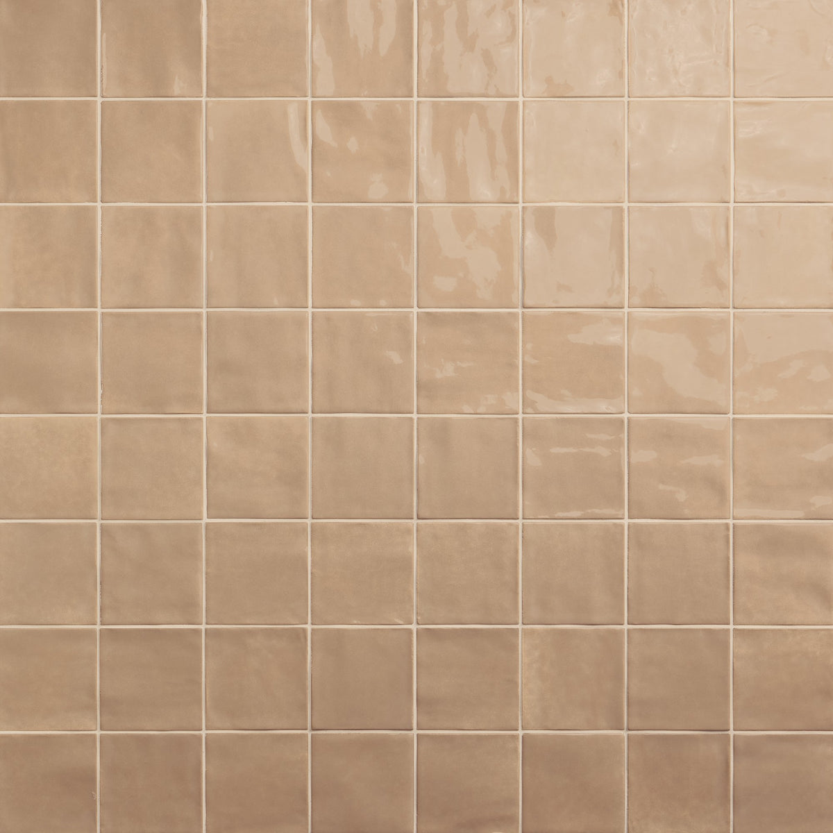 Daltile Nu Bare Caramel Square 4x4 Handcrafted Glossy Wall Tile