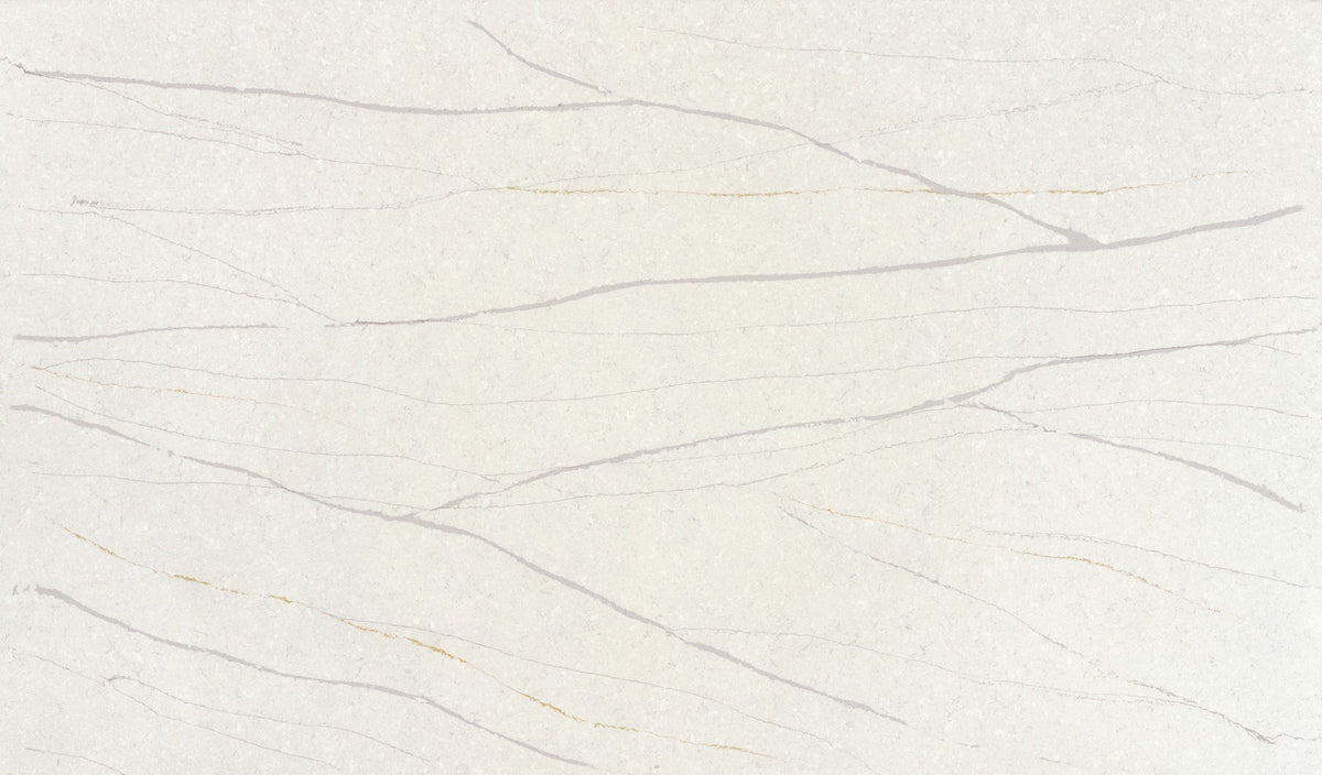 Daltile ONE Quartz - Marble Look Monument White Slab 136x79 Polished 2CM Quartz Slab