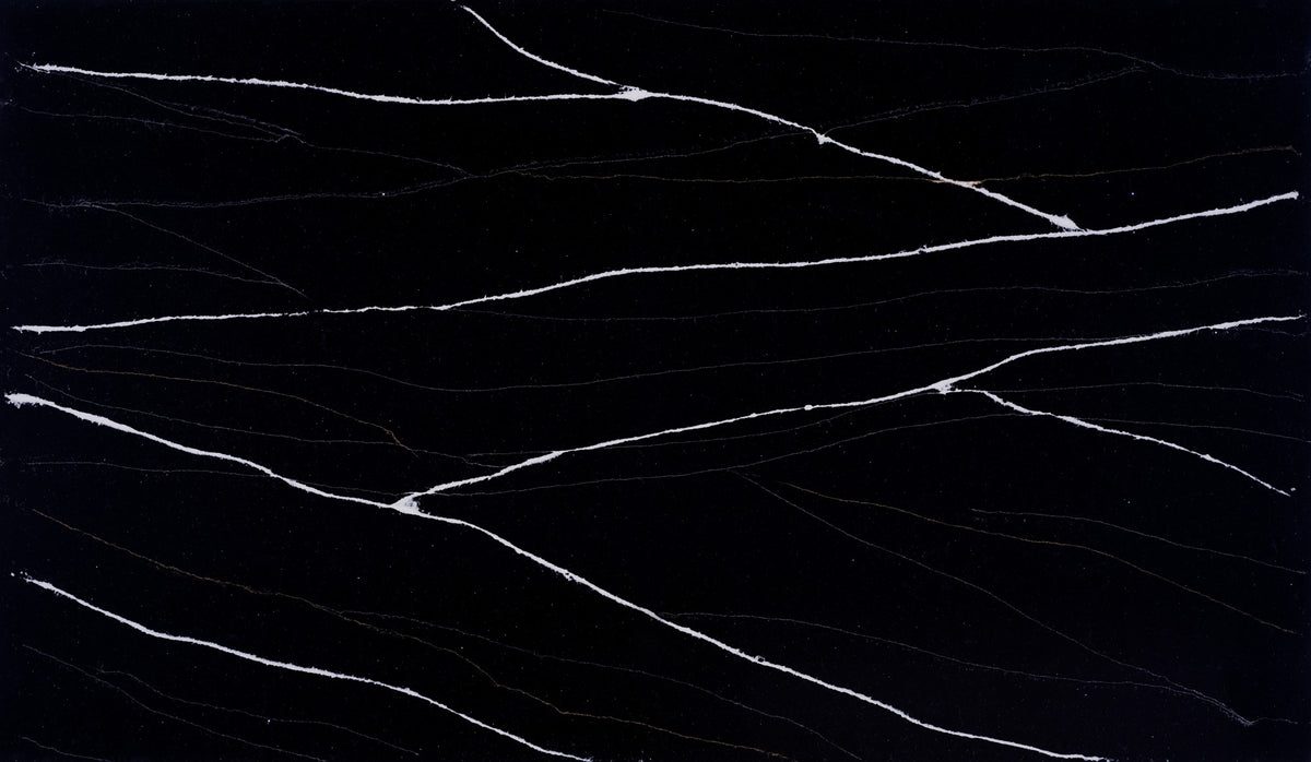 Daltile ONE Quartz - Marble Look Black Canyon Slab 136x79 Polished 2CM Quartz Slab