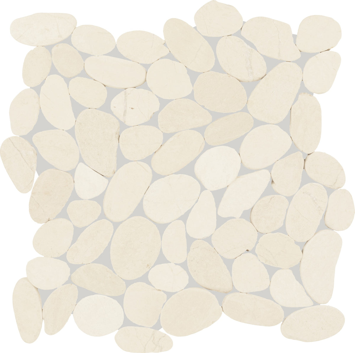 Daltile Pebble Oasis Icicle Flat Pebble Tumbled Mosaic Natural Stone Tile
