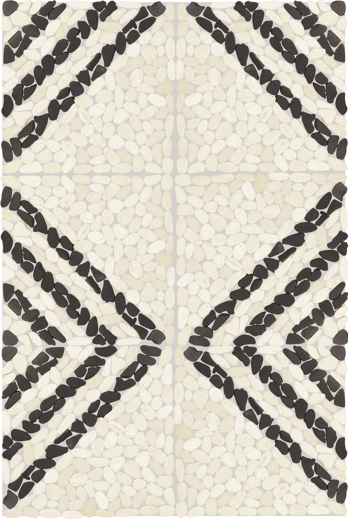 Daltile Pebble Oasis Icicle Striped Pebble Tumbled Mosaic Natural Stone Tile