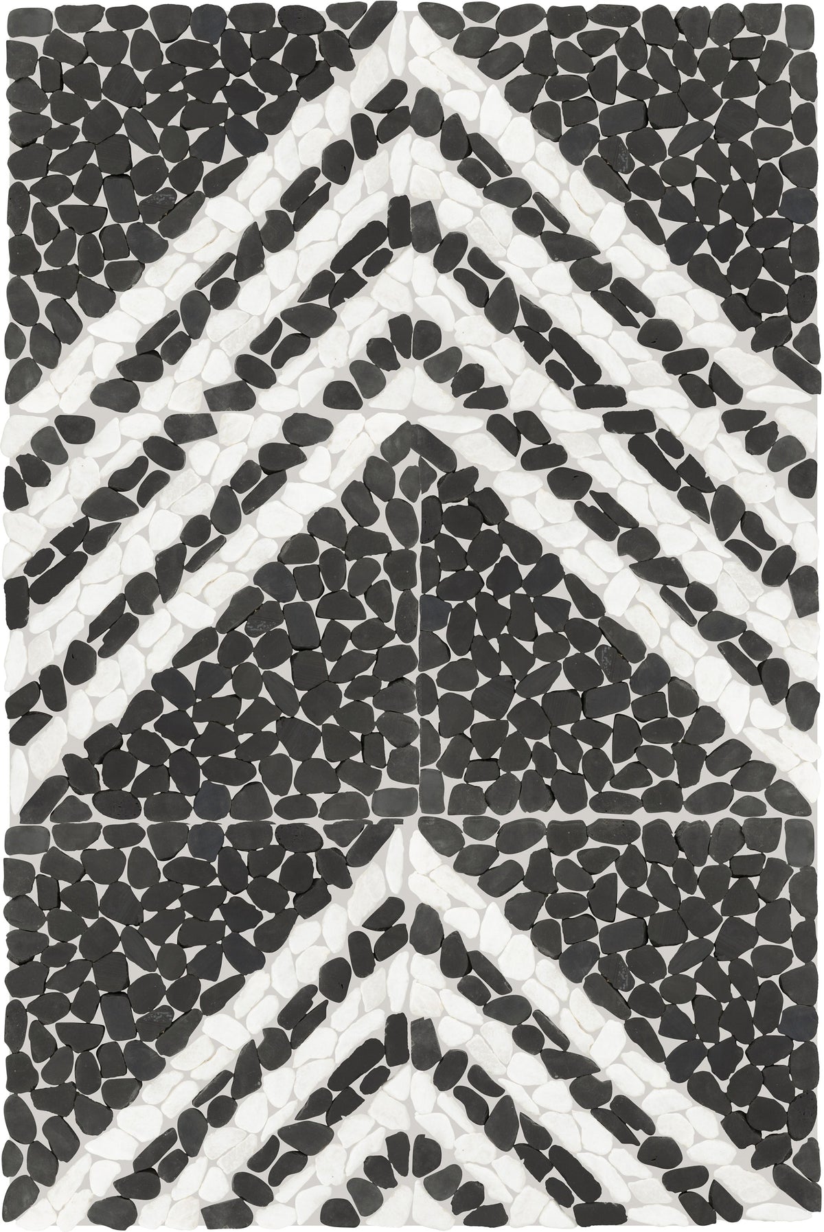 Daltile Pebble Oasis Stark Striped Pebble Tumbled Mosaic Natural Stone Tile