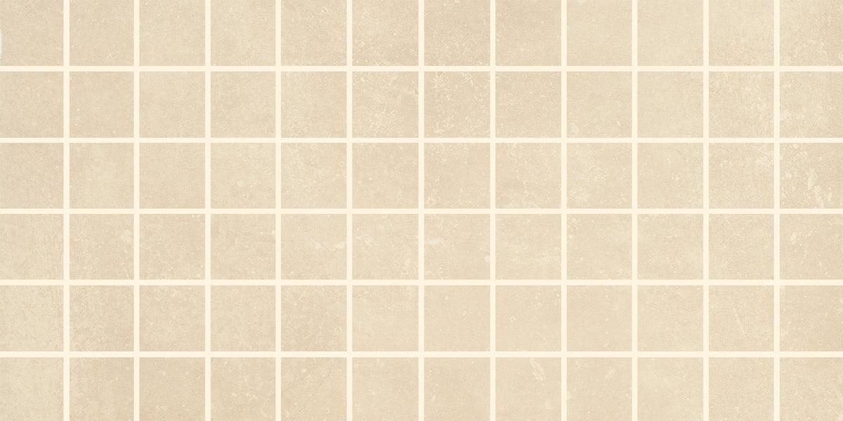 Daltile Portfolio Cream Straight Joint 2x2 Matte Mosaic Tile