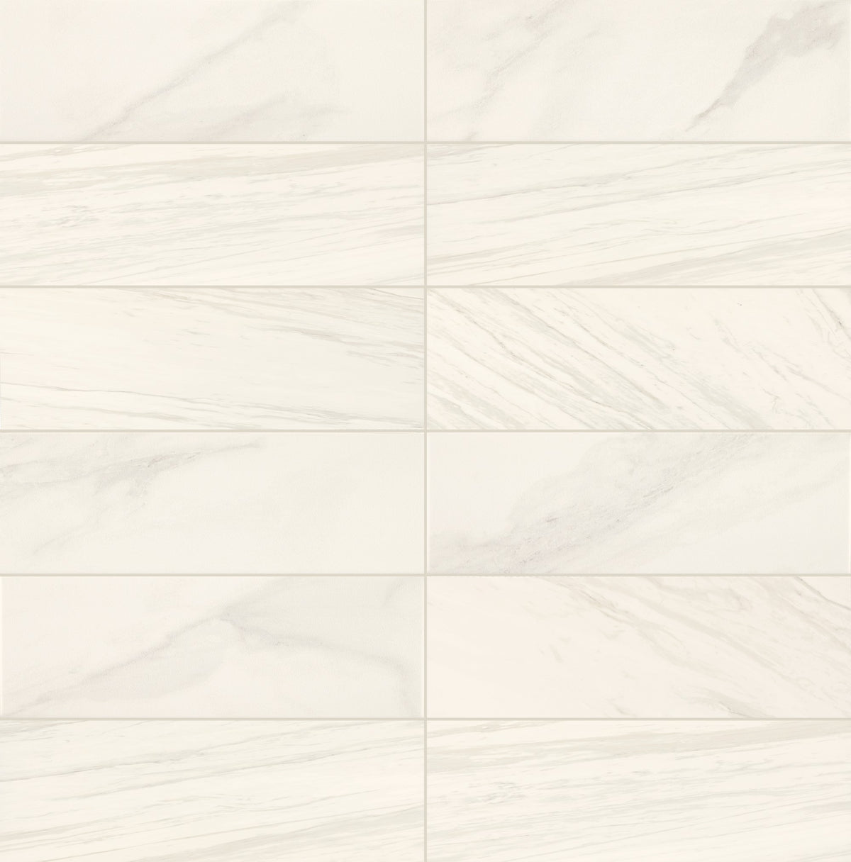 Daltile Perpetuo Timeless White Rectangle 12x24 Satin Wall Tile